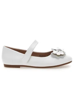 Ballerine Bianche con Cinturino e Fiocco a Fiore GRAZIE GIRL 39G2514S