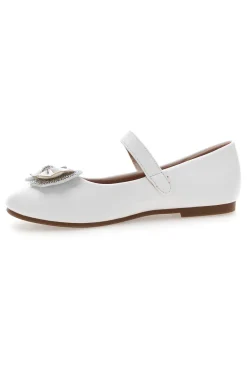Ballerine Bianche con Cinturino e Fiocco a Fiore GRAZIE GIRL 39G2514S