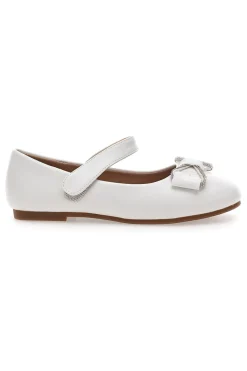 Ballerine bianche con fiocco frontale Grazie girl 392612S
