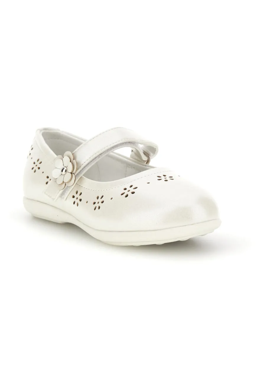 Ballerine Bianche con Fiori Traforati Energy E510