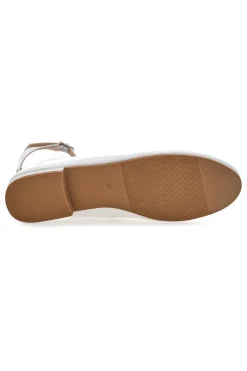 Ballerine bianche vernice con cinturino alla caviglia The First IDE1075 da Donna