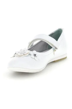 Ballerine bianco applicazioni floreali cinturino Laura biagiotti L9863C9762