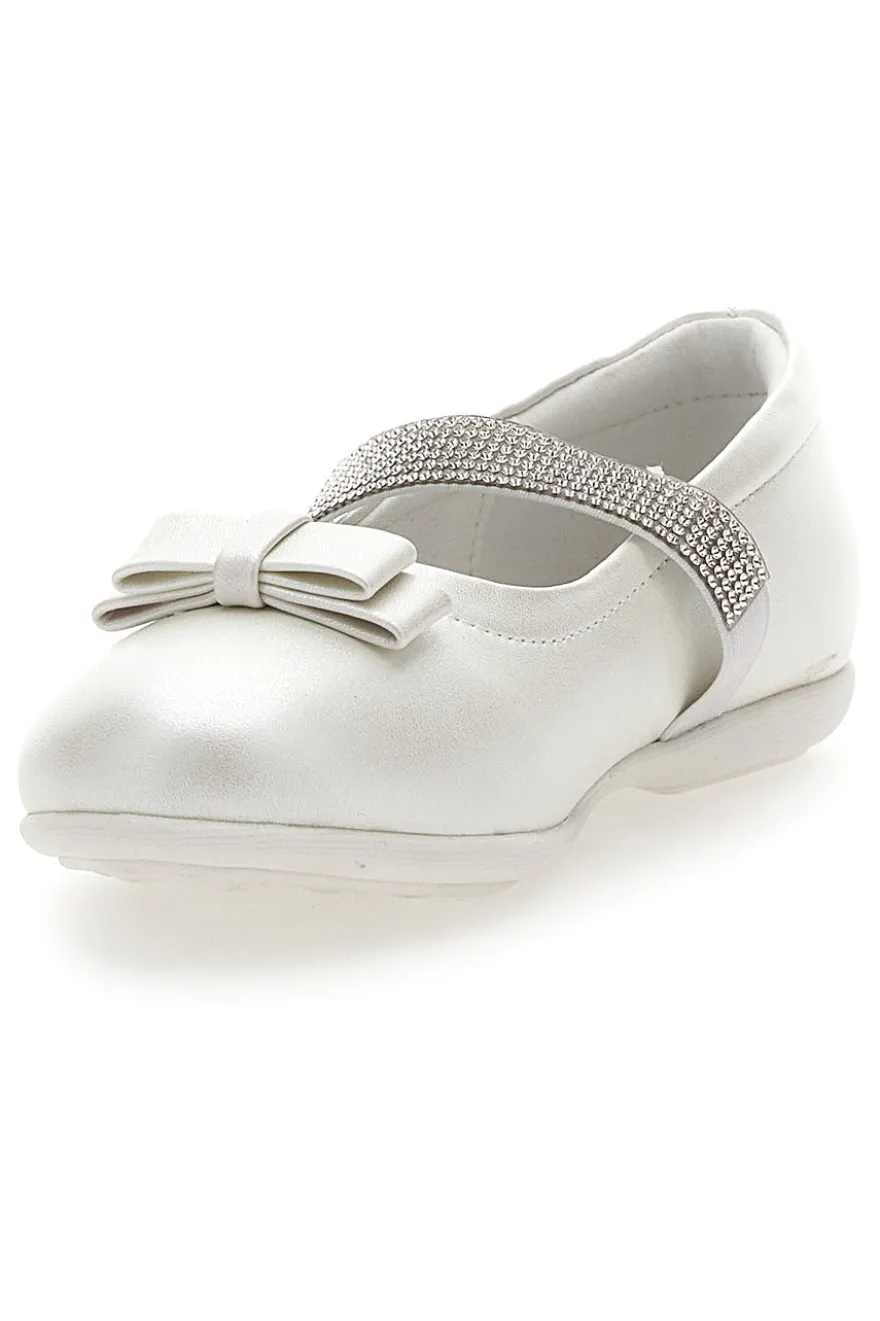 Ballerine Bianco Perlato Con Strass Energy 522