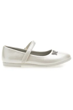 Ballerine Bianco Perlato con Farfalla Decorativa GRAZIE GIRL 39G2515S