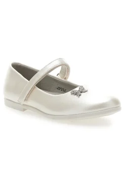 Ballerine Bianco Perlato con Farfalla Decorativa GRAZIE GIRL 39G2515S