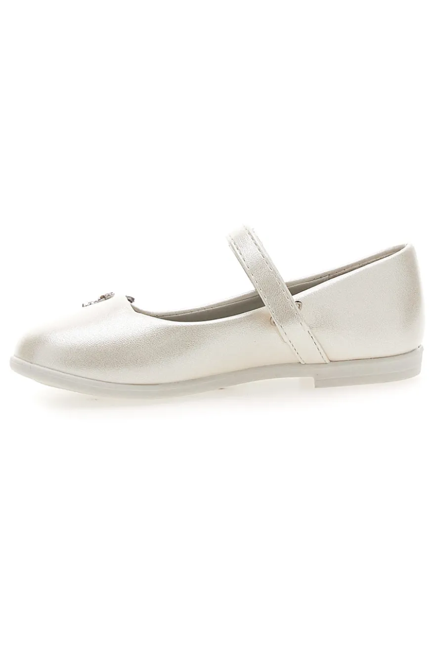 Ballerine Bianco Perlato con Clip con Farfalla GRAZIE GIRL 39G2515S