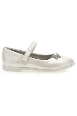 Ballerine Bianco Perlato con Clip con Farfalla GRAZIE GIRL 39G2515S