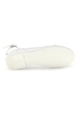 Ballerine bianco traforato cinturino regolabile Grazie girl 120568B