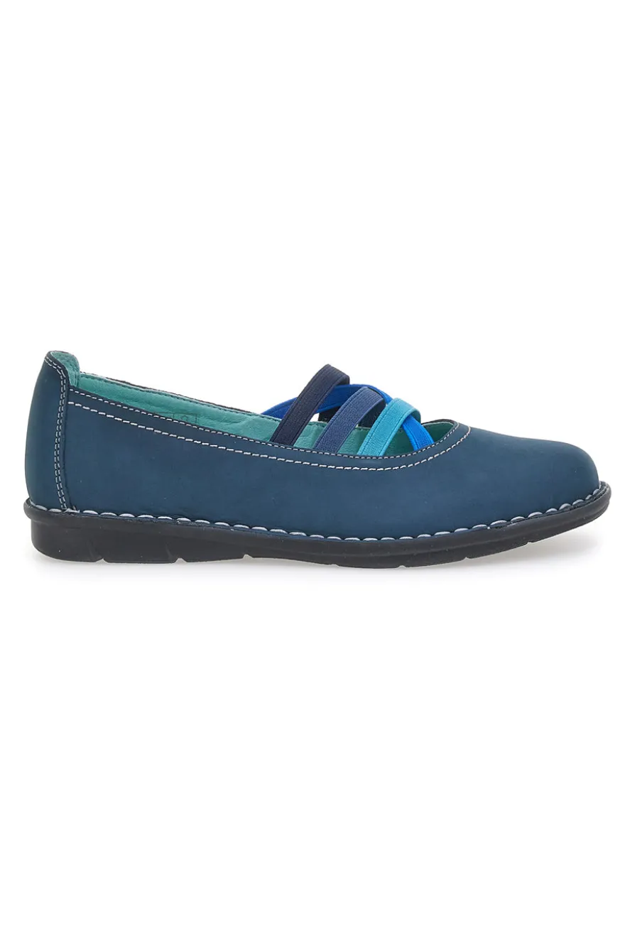 Ballerine Blu Con Elastici Prima Riga 19496FRUIT