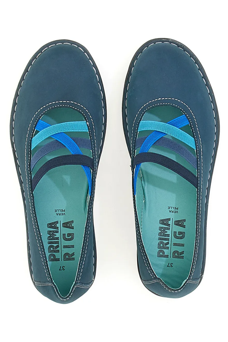 Ballerine Blu Con Elastici Prima Riga 19496FRUIT