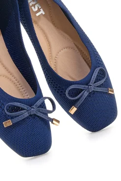 Ballerine blu in tessuto con soletta morbida The First PRE3