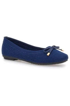 Ballerine blu in tessuto con soletta morbida The First PRE3