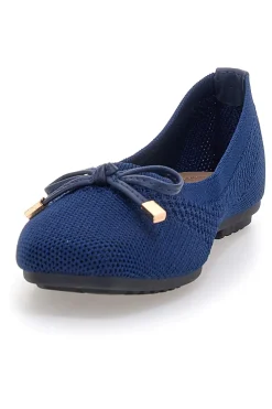 Ballerine blu in tessuto con soletta morbida The First PRE3