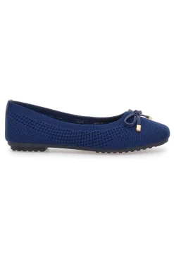 Ballerine blu in tessuto con soletta morbida The First PRE3