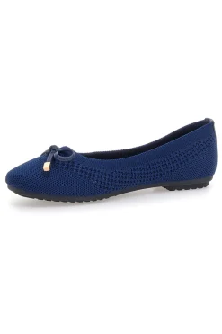 Ballerine blu in tessuto con soletta morbida The First PRE3