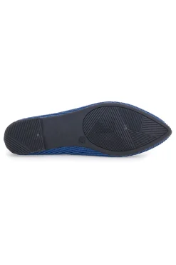 Ballerine blu in tessuto con soletta morbida The First PREA614