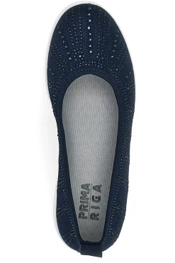 Ballerine Blu In Tessuto Con Strass Prima Riga 429