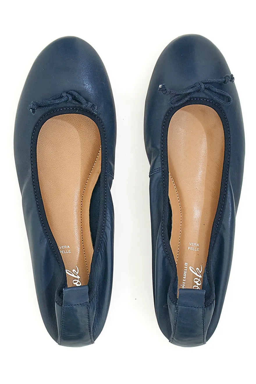 Ballerine Blu In Vera Pelle Pittarello Look 818005