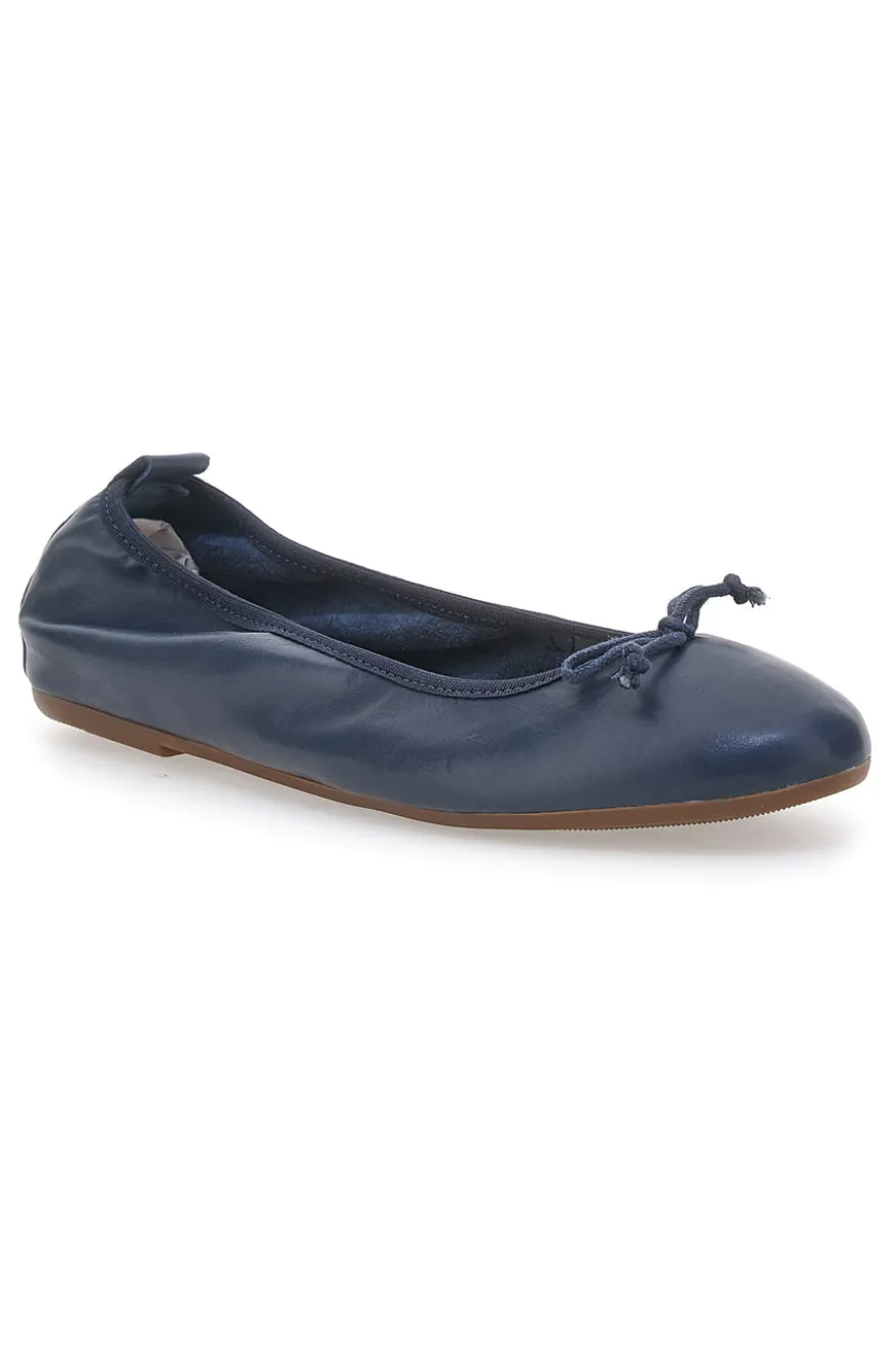 Ballerine Blu In Vera Pelle Pittarello Look 818005