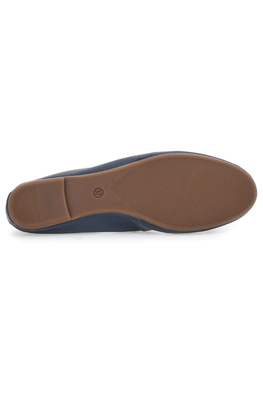 Ballerine Blu In Vera Pelle Pittarello Look 818005