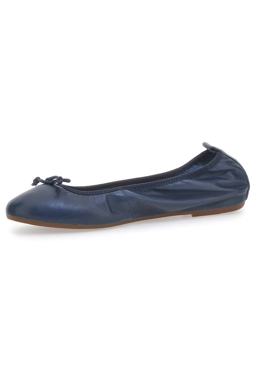 Ballerine Blu In Vera Pelle Pittarello Look 818005
