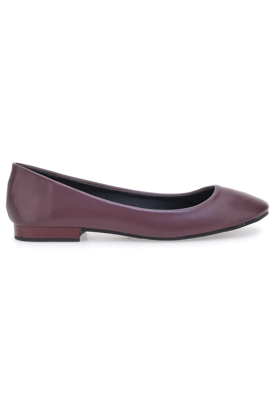 Ballerine bordeaux basic in materie sintetiche The First IDE173