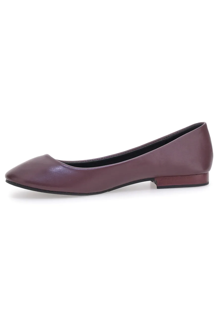 Ballerine bordeaux basic in materie sintetiche The First IDE173