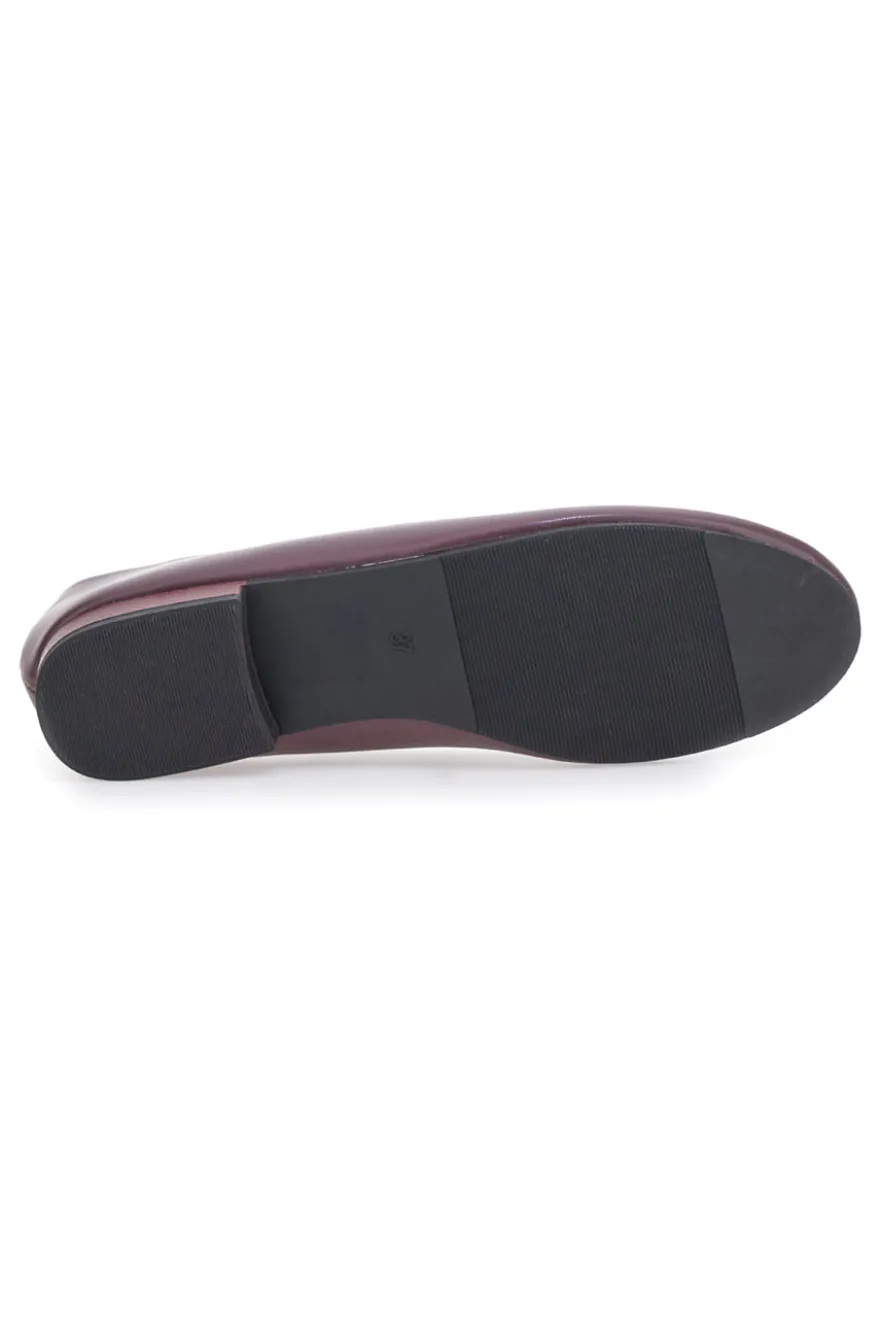 Ballerine bordeaux basic in materie sintetiche The First IDE173