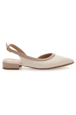 Ballerine Burro e Nude Con Cinturino Slingback Pittarello Couture 6011