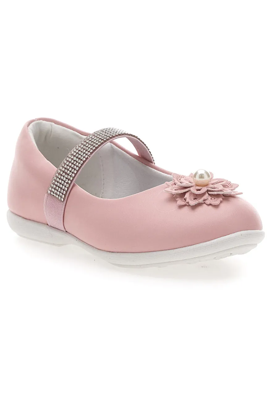 Ballerine con fiore e strass rosa ENERGY E702