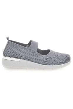 Ballerine da donna grigio in tessuto traforato Me & me TF090236