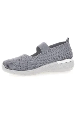 Ballerine da donna grigio in tessuto traforato Me & me TF090236