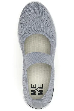 Ballerine da donna grigio in tessuto traforato Me & me TF090236