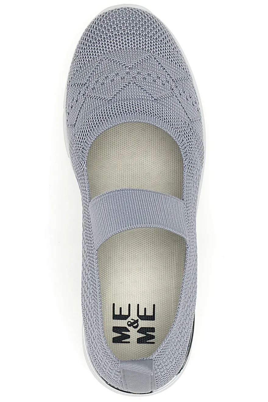 Ballerine da donna grigio in tessuto traforato Me & me TF090236