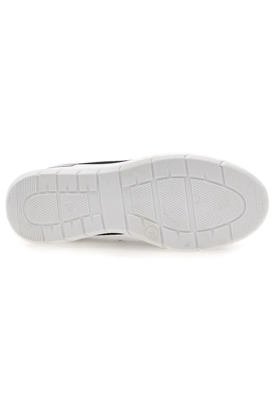 Ballerine da donna nero in tessuto traforato Me & me TF090236