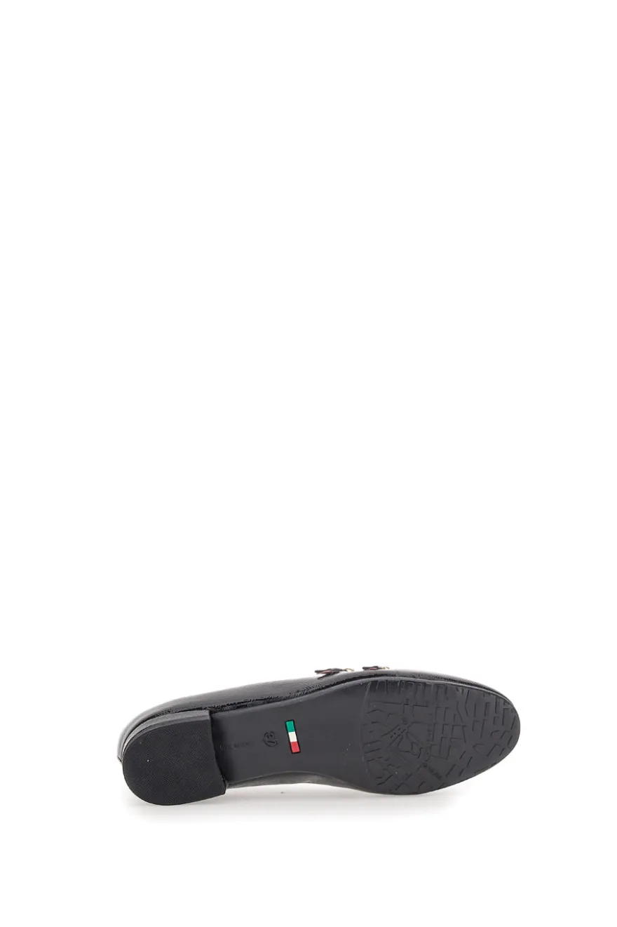 Ballerine in vernice nera a punto e doppio cinturino PITTARELLO GLAM 3690