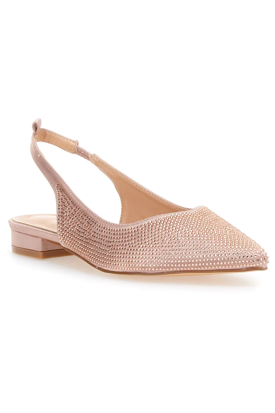 Ballerine Lace-Up Prima Riga 15990 Rosa Strass