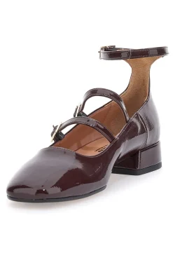 Ballerine Mary Jane Bordeaux Con Tacco Basso Pittarello C156
