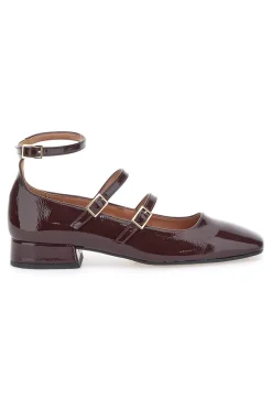 Ballerine Mary Jane Bordeaux Con Tacco Basso Pittarello C156