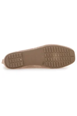 Ballerine Mocassini beige in tessuto con soletta morbida The First PRESZ32