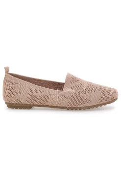 Ballerine Mocassini beige in tessuto con soletta morbida The First PRESZ32