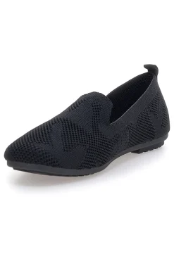 Ballerine Mocassini neri in tessuto con soletta morbida The First PRESZ32