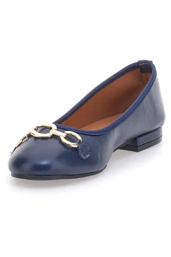 Ballerine Navy con Fibbia Decorativa Oro THE FIRST IDE172