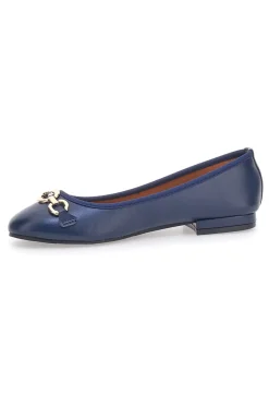 Ballerine Navy con Fibbia Decorativa Oro THE FIRST IDE172