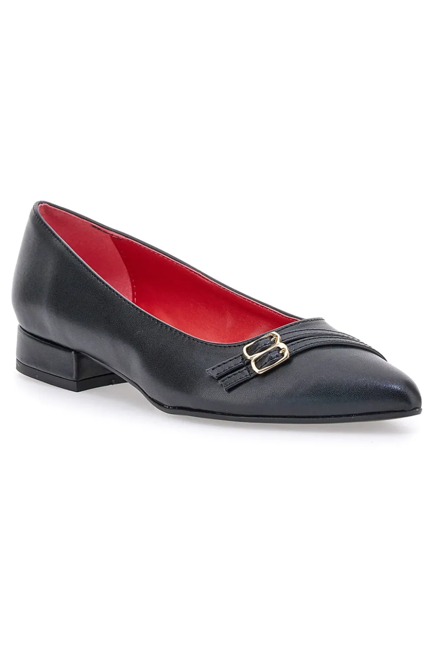 Ballerine Nere A Punta Con Cinturini Pittarello Glam 3668