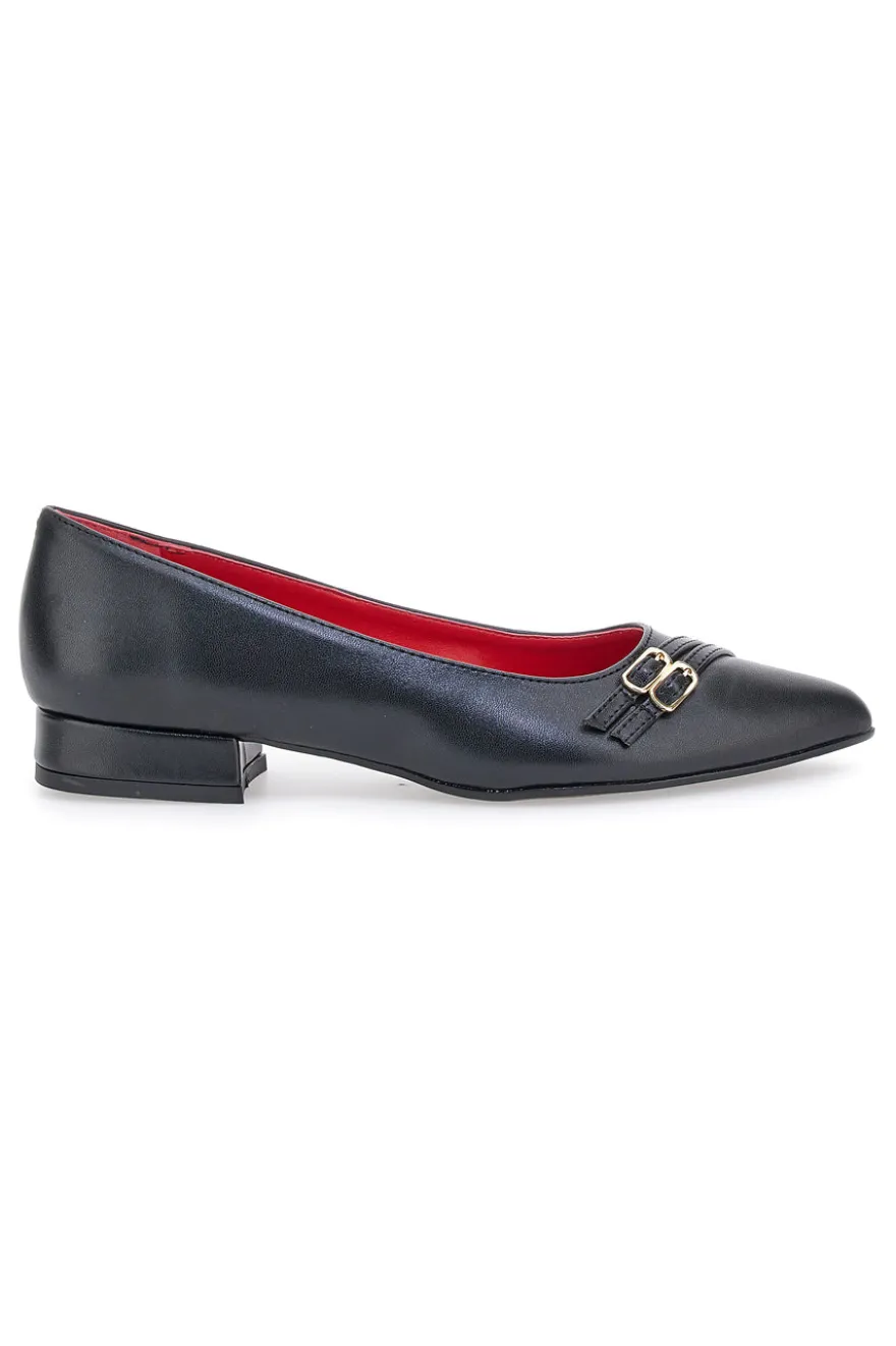 Ballerine Nere A Punta Con Cinturini Pittarello Glam 3668