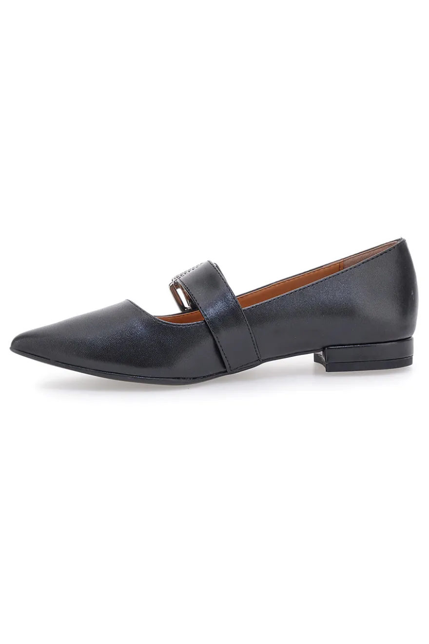 Ballerine nere a punta con cinturino PITTARELLO LOVE 3098