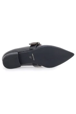 Ballerine nere a punta con cinturino PITTARELLO LOVE 3098