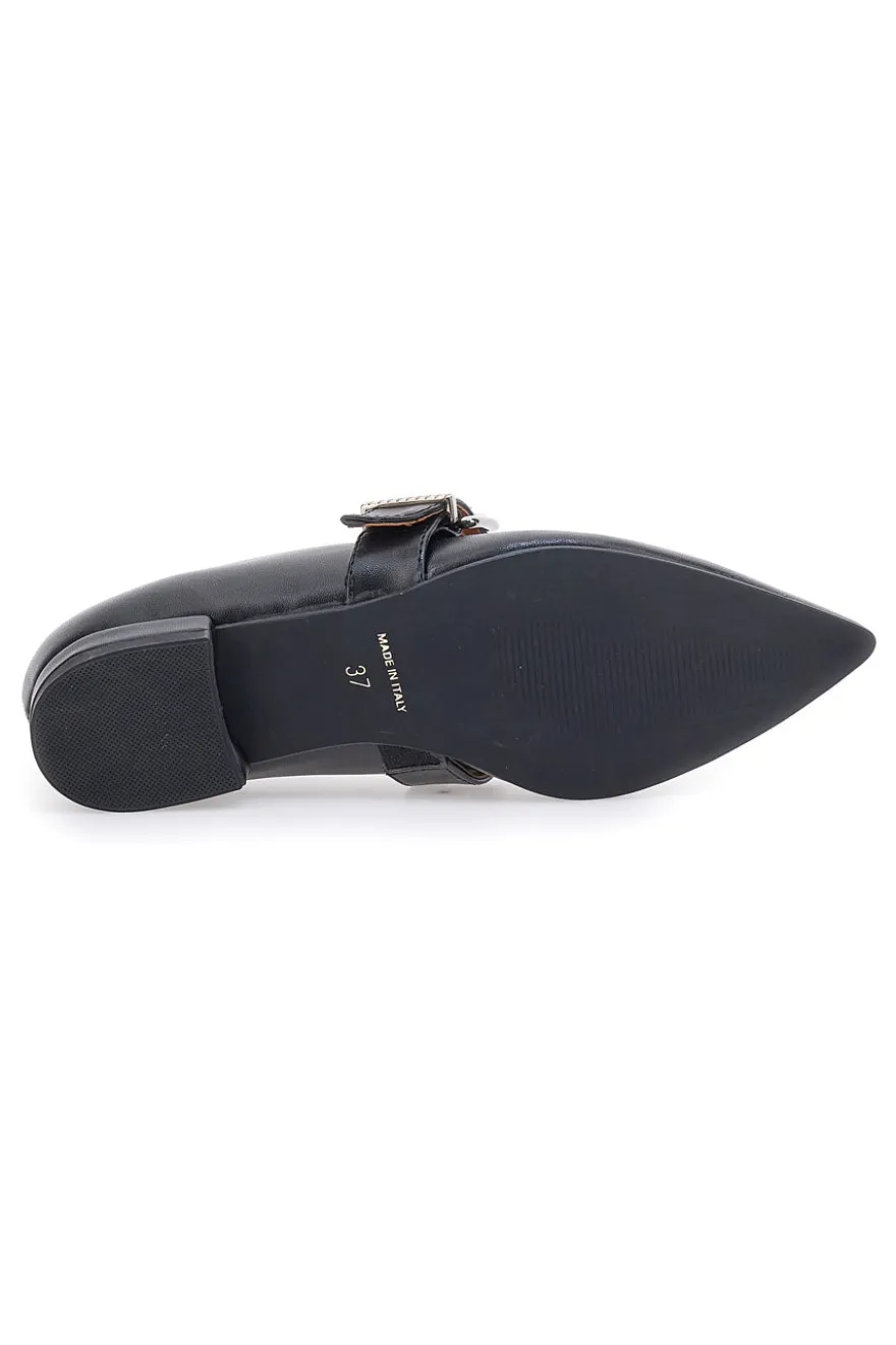 Ballerine nere a punta con cinturino PITTARELLO LOVE 3098