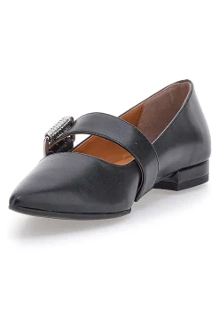 Ballerine nere a punta con cinturino PITTARELLO LOVE 3098
